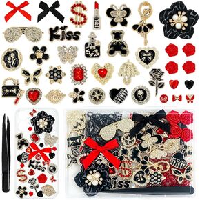 RidaaFri 3000 Pcs Junk Case Charms Kit, DIY Phone Case & Nail Decor with Big Charms, Kawaii Bows, Pearls, Rhinestones, Letter Beads for Aesthetic Personalization in Saudi Arabia