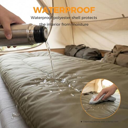 NEWBULIG Double Sleeping Bag for Adults with 2 Pillows, XL Waterproof Lightweight Machine Washable Sleep Bag Cold Weather, 3-Season for Camping/Hiking/Backpacking, 2-in-1 Converts to 2 Singles in Saudi Arabia