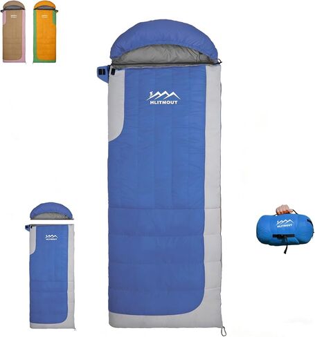 Lightweight Down Sleeping Bag for Adults and Teens with Detachable Hood, 20°F 32°F 45°F Rectangular Compact Down Blanket Sleeping Bag for Camping Hiking and Backpacking Outdoor in Saudi Arabia