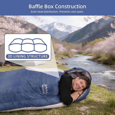 Lightweight Down Sleeping Bag for Adults and Teens with Detachable Hood, 20°F 32°F 45°F Rectangular Compact Down Blanket Sleeping Bag for Camping Hiking and Backpacking Outdoor in Saudi Arabia