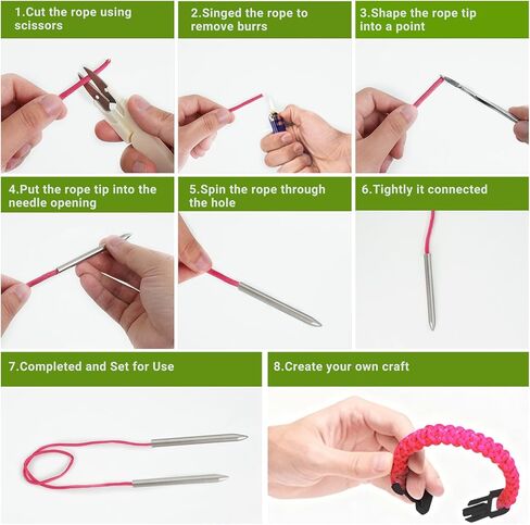 Paracord Bracelet Kit with Adjustable Length Paracord Jig Army Green Stainless Steel Stitching Set for DIY Making in Saudi Arabia