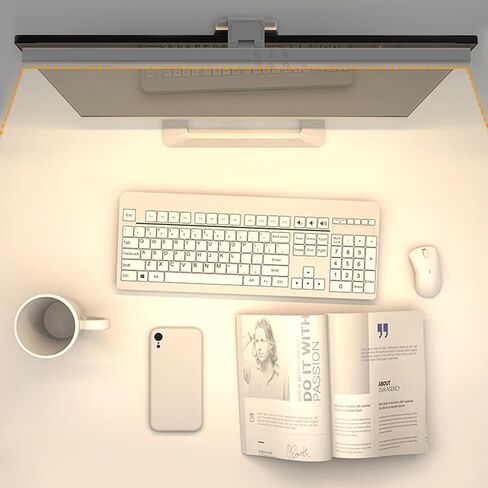 Computer Monitor Lamp, Screen Monitor Light Bar for Eye Caring, Screen Monitor Light Bar with Backlight for Eye Caring, E-Reading LED Task Lamp with Dimming Adjustment, Perfect for Reading and Study in Saudi Arabia