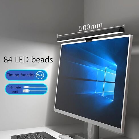 Computer Monitor Lamp, Screen Monitor Light Bar for Eye Caring, Screen Monitor Light Bar with Backlight for Eye Caring, E-Reading LED Task Lamp with Dimming Adjustment, Perfect for Reading and Study in Saudi Arabia
