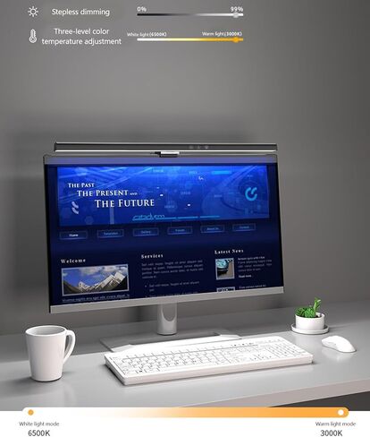 Computer Monitor Lamp, Screen Monitor Light Bar for Eye Caring, Screen Monitor Light Bar with Backlight for Eye Caring, E-Reading LED Task Lamp with Dimming Adjustment, Perfect for Reading and Study in Saudi Arabia