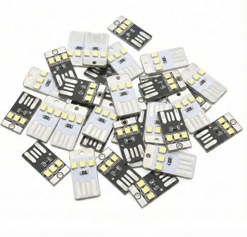 20 حزمة من مصابيح LED USB الصغيرة، مصباح يدوي بسلسلة مفاتيح صغيرة جدًا، ضوء ليلي للطوارئ لانقطاع التيار الكهربائي، والتخييم والبقاء على قيد الحياة، مجموعة كبيرة بيضاء ساطعة 6000 كلفن لبنك الطاقة in Kuwait