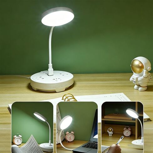USB LED Reading Light, Portable Mini Lamp with 10 LED Beads, Flexible Gooseneck Touch Night Light for Laptop Keyboard Computer Notebook Desktop, 3.5"×11.6", White in Saudi Arabia