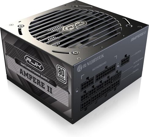RAIJINTEK Ampere II 1200W Power Supply, 80 Plus Platinum, Cybenetics Certified, ATX 3.1, Full Modular, PCIe 5.1 Ready 12V-2x6 Cable, Compact Design, 10-Year Warranty – Black in Saudi Arabia