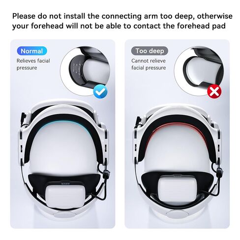 AMVR BS1 Rechargeable Battery Head Strap Compatible with Meta Quest 3, Air Cooling System Hot-Swap Battery Pack Accessories, Comfort Adjustable & Extended Gaming Sessions (Halo Head Strap, for Q3) in Saudi Arabia