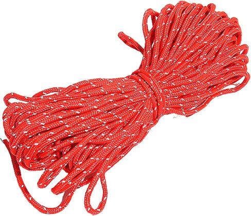 2mm Reflective Thin Paracord Rope - 65ft Dyneema Guy Lines for Tent, Tarp, Camping, Kite, Fluorescent Micro Paracord (Orange, 65 Feet) in Saudi Arabia