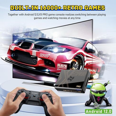 وحدة تحكم Kinhank Super Console X5 PRO Retro مع أكثر من 16000 لعبة، مع نظام الألعاب والتلفزيون، BT 5.0، Rock Chip RK3588S، SATA 3.1، وحدات تحكم لاسلكية in Saudi Arabia