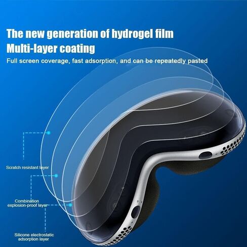 for Apple Vision Pro Screen Protector, Flexible TPU 3D Curved Full Coverage Edge Protection HD Clear Bubble Free Screen Protective Film Maintenance in Saudi Arabia
