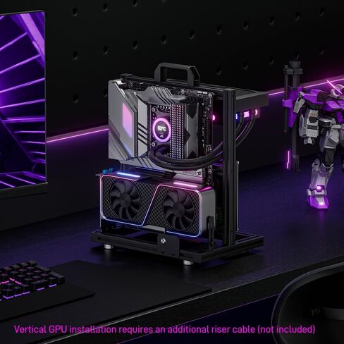 Aluminum PC Test Bench, Open Air PC Case, Open Frame Computer Chassis, DIY Techbench Server Rack Mount Horizontally 240 Liquid Cooler PC Case for ATX MATX Micro ATX ITX Motherboard in Saudi Arabia