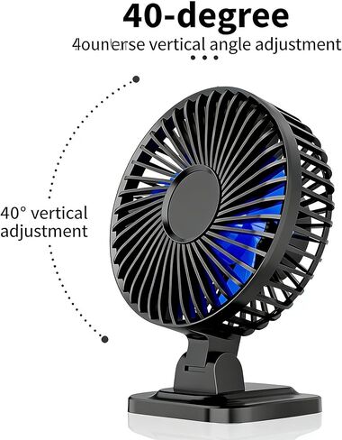 1pc Black USB Desktop Fan Plug-in Mini Quiet Fan 3-Speed Personal Cooling Fan for Home Office Desk Bedroom USB-Powered in Saudi Arabia