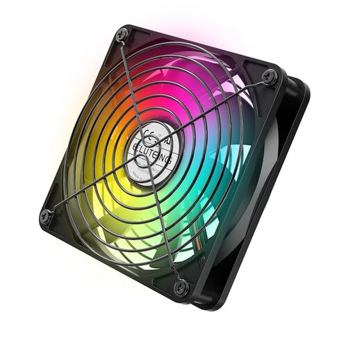 ELUTENG USB مروحة تبريد الكمبيوتر مع 7 ألوان RGB الإضاءة، 3 وحدة تحكم السرعة 1100/1300/1500 دورة في الدقيقة مروحة العادم الصغيرة مروحة تبريد تدفق الهواء عالية لجهاز استقبال مودم جهاز التوجيه DVR بلاي ستيشن Xbox TV Box in Kuwait