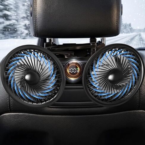 Car Fans for Backseat for Kids,Rechargeable Car Backseat Fan for Car Back Seat in Saudi Arabia