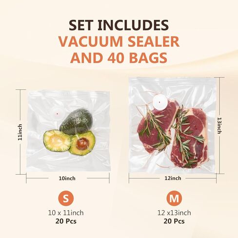 Vacuum Sealer For Food (Compact Vacuum Sealers+30 Reusable Vacuum Bags), Powerful Handheld Vacuum Sealer for 10X Preservation & Fresh in Saudi Arabia