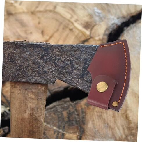 STOBOK Leather Axe Protector Cover Portable Hatchet Head Sleeve Sturdy Protection for Camping and Outdoors Compatible Standard Axes in Saudi Arabia