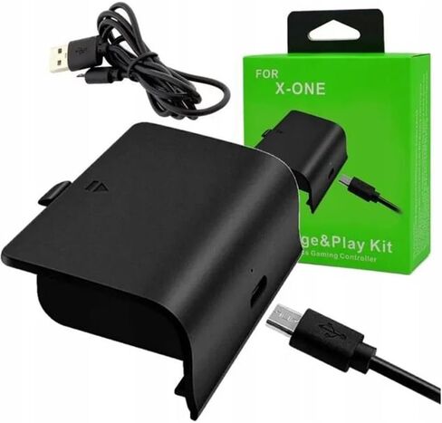 800mAh Black Rechargeable Battery + USB Charger Cable Compatible with Xbox One S/X Controller in Saudi Arabia