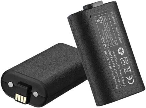 Kit 2 Rechargeable Batteries Capacity 8800mAh + 2 USB Charger Cables Compatible with Xbox One S/X in Saudi Arabia