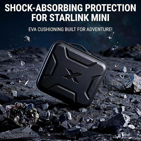 Carrying Case Compitable with Starlink Mini – Waterproof, Shockproof EVA Travel Bag with Shoulder Strap, Lightweight Protective Case for Outdoor Use in Saudi Arabia