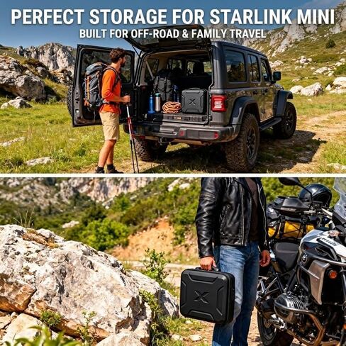 Carrying Case Compitable with Starlink Mini – Waterproof, Shockproof EVA Travel Bag with Shoulder Strap, Lightweight Protective Case for Outdoor Use in Saudi Arabia