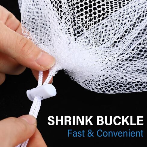 Soulchen 12 Pcs Premium Nylon Mesh Chum Bag for Enhanced Fishing Attraction13.78 x 15.75 Inch Chum Bag with Drawstring for Bait Bucket Shell Collecting and Fishing Supplies in Saudi Arabia