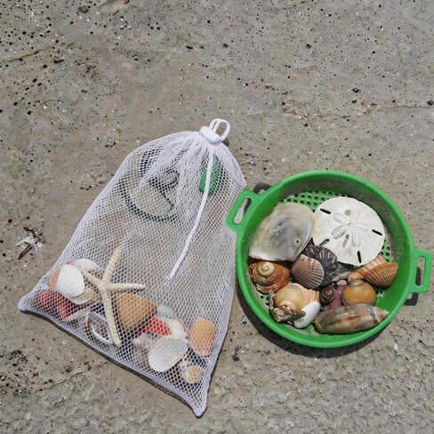 Soulchen 12 Pcs Premium Nylon Mesh Chum Bag for Enhanced Fishing Attraction13.78 x 15.75 Inch Chum Bag with Drawstring for Bait Bucket Shell Collecting and Fishing Supplies in Saudi Arabia