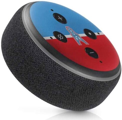 غلاف صوتي من Skinit متوافق مع Amazon Echo Dot 3 - تصميم كلاسيكي مرخص رسميًا من NFL Houston Oilers in Kuwait