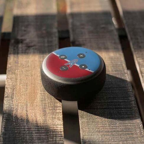 غلاف صوتي من Skinit متوافق مع Amazon Echo Dot 3 - تصميم كلاسيكي مرخص رسميًا من NFL Houston Oilers in Kuwait