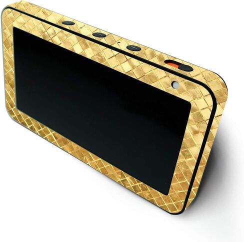 مظهر MightySkins لـ Amazon Echo Show 5 (الجيل الأول والجيل الثاني) - البلاط الذهبي | غلاف فيني واقي | سهل التطبيق وتغيير النمط | صنع في الولايات المتحدة الأمريكية in Saudi Arabia