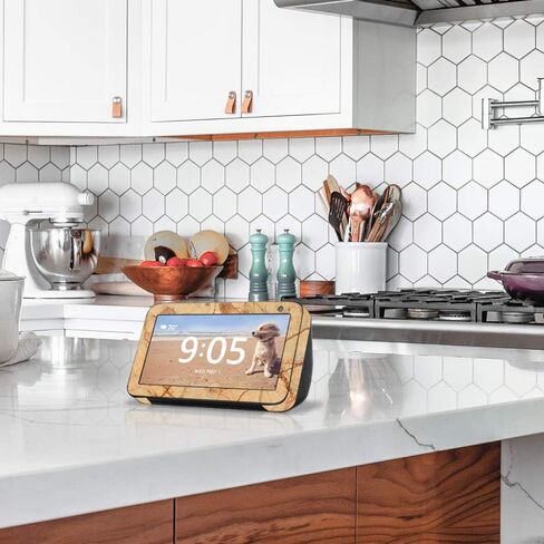 مظهر MightySkins لـ Amazon Echo Show 5 (الجيل الأول والجيل الثاني) - البلاط الذهبي | غلاف فيني واقي | سهل التطبيق وتغيير النمط | صنع في الولايات المتحدة الأمريكية in Saudi Arabia