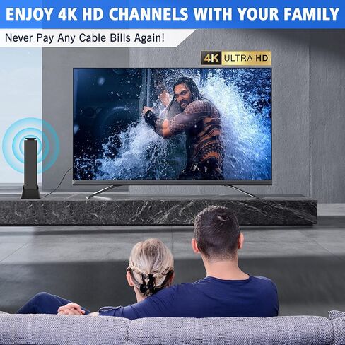 2026 Upgraded TV Antenna Indoor,TV Antenna for Smart TV 3500+ Miles Range, TV Antenna for Local Channels with 360° Signal Booster Supports 4K 8K 1080p All TVs-Digital TV Antennas 25FT Coaxial Cable in Saudi Arabia