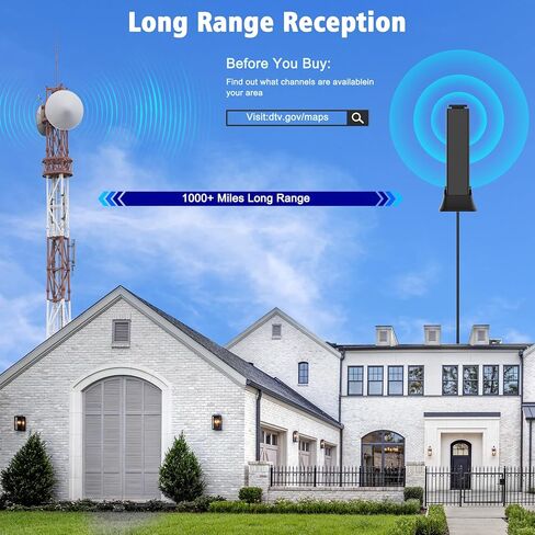 2026 Upgraded TV Antenna Indoor,TV Antenna for Smart TV 3500+ Miles Range, TV Antenna for Local Channels with 360° Signal Booster Supports 4K 8K 1080p All TVs-Digital TV Antennas 25FT Coaxial Cable in Saudi Arabia