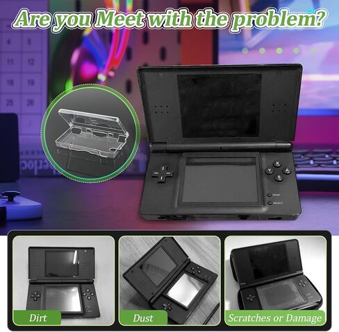 غطاء حماية صلب شفاف لجهاز نينتندو DS Lite NDSL قطع غيار ملحقات واكسسوارات صلبة وواضحة للغاية in Kuwait