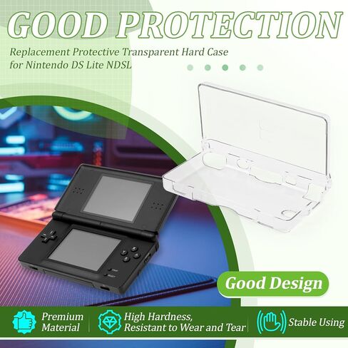 غطاء حماية صلب شفاف لجهاز نينتندو DS Lite NDSL قطع غيار ملحقات واكسسوارات صلبة وواضحة للغاية in Kuwait