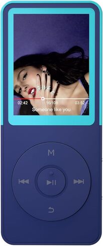مشغل MP3 مع بلوتوث، مشغل موسيقى محمول، مشغل موسيقى MP3 بلوتوث مع راديو FM، مسجل، كتاب إلكتروني، صوت هاي فاي، نغمتان، فتحة بطاقة SD - أحمر 32 جيجابايت in Saudi Arabia
