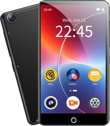 MP3 Player with Bluetooth and WiFi, 80GB Storage Android OS Spotify MP4 Player with Rear Camera, 4.02" Touch Screen Music Player with Built-in Speaker, FM Radio, Vido Playback in Saudi Arabia