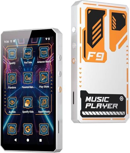 مشغل Mecha MP3 للأطفال بسعة 96 جيجابايت مع مراقبة أبوية، مشغل وسائط متدفقة Android 14 MP3 مع Spotify، Audible، Libby، متجر Play، مشغل موسيقى WiFi مع مكبر صوت يصل إلى 1 تيرابايت in Kuwait