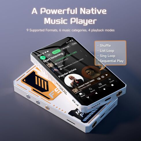 مشغل Mecha MP3 للأطفال بسعة 96 جيجابايت مع مراقبة أبوية، مشغل وسائط متدفقة Android 14 MP3 مع Spotify، Audible، Libby، متجر Play، مشغل موسيقى WiFi مع مكبر صوت يصل إلى 1 تيرابايت in Kuwait