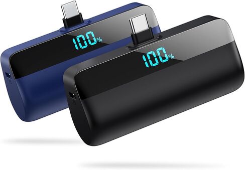 [2-Pack]Mini Portable Charger for iPhone 17/16/15,Upgraded 5500mAh PD Fast Charging USB C Power Bank,Travel Essentials Battery Pack for iPhone 17/17 Pro Max /Air/16 Plus/16/15 Series Galaxy Android in Saudi Arabia
