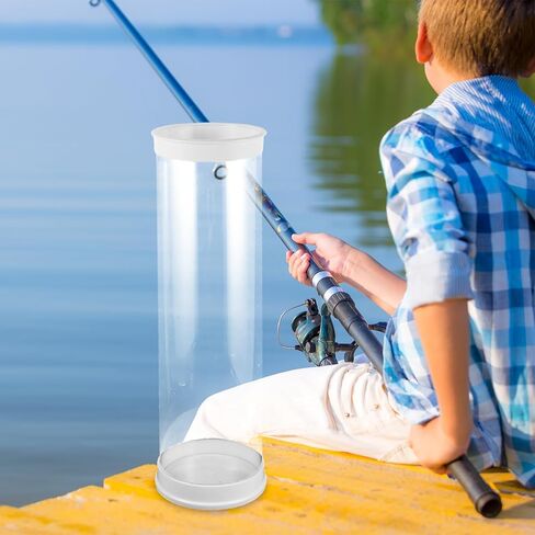 Mikinona Clear Float Storage Tube: Fishing Bait Bucket, Plastic Float Tube for Precise Dobber Adjustment, Holders for Tackle Packaging Organization Fishing Accessory in Saudi Arabia