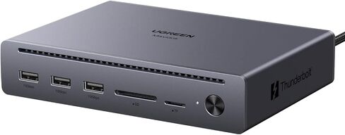 UGREEN Maxidok Thunderbolt 5 Hub Revodok 10 في 1، 120 جيجابت في الثانية مع 3×TBT5 (مفرد 8K / مزدوج 6K)، طاقة إجمالية 140 وات، DP2.1، جيجابت إيثرنت، محطة إرساء SD/TF 3.0 لأجهزة MacBooks وأجهزة الكمبيوتر المحمولة التي تعمل بنظام Windows in Saudi Arabia