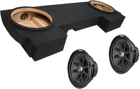 اتصال الصوت الأمريكي GM2X12-AV-ECL-US متوافق مع شاحنة Chevy Silverado 2500HD Crew Cab Truck 2002-2013 12 بوصة حاوية صندوق فرعي و43C124 150W RMS 4 أوم مزدوج 12 بوصة مضخم صوت in Saudi Arabia