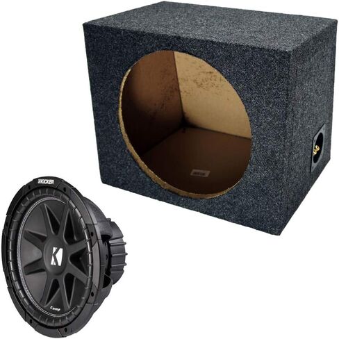 حزمة KICKER 43C124-N مع صندوق فرعي واحد مقاس 12 بوصة محكم الغلق بمضخم صوت خلفي C12 Comp 300 Watts Peak in Saudi Arabia