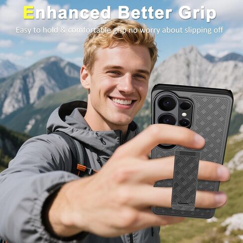 Fingic for Samsung Galaxy S26 Ultra Case with Belt Clip Holster Case Slim Combo Shell with Kickstand Swivel Holster Rugged Shockproof Antiscratch Full Body Protective for Galaxy S26 Ultra 6.9", Black in Saudi Arabia