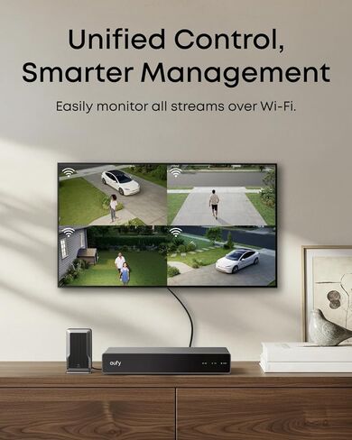 وحدة eufy NVR Wi‑Fi، فقط لنظام eufy PoE NVR، تدعم ما يصل إلى 16 كاميرا Wi-Fi eufy، وأجراس باب فيديو و32 مستشعرًا eufy، تكامل الأمان الموحد، راجع قائمة التوافق أدناه in Saudi Arabia