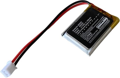 Nzzz 200mAh 3.7V 602025 LiPo Battery with 2 Wires JST PH2.0mm Connector 602025 High Temperature Resistant Rechargeable Battery for Charging Case Wireless Earphone LED Light and Wireless Device in Saudi Arabia