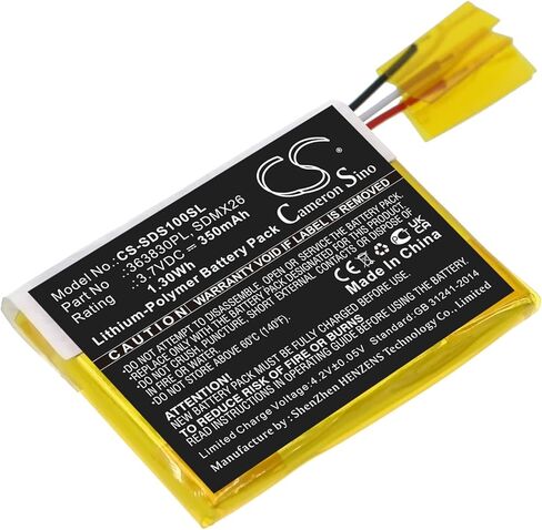 بطارية كاميرون سينو لجهاز سانديسك كليب جام، سانسا كليب PN:Sandisk 363830PL، SDMX26 350 مللي أمبير / 1.30 وات في الساعة in Saudi Arabia