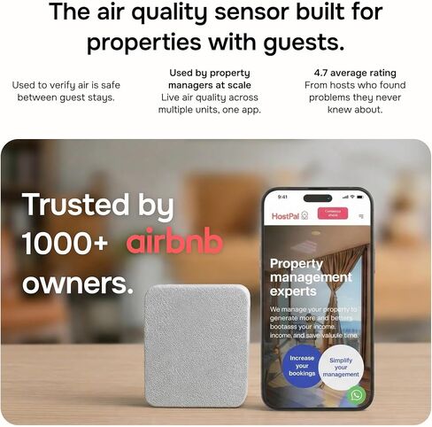 Layla Smart Home Agent — 9-in-1 Smart Sensor, Noise & Motion Detector, Air Quality Monitor with CO2, bVOC, Humidity & Energy Tracking | AC Controller, Works with Alexa & Google Home | No Subscription in Saudi Arabia
