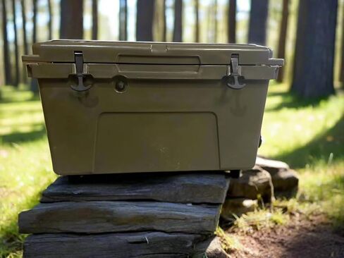 Sports Premium Outdoor Cooler – 70 Liter Insulated Ice Chest with Heavy-Duty Handles, Leakproof Seal & UV Protection – Dark Green – Ideal for Fishing, Camping, Boating & Tailgating in Saudi Arabia